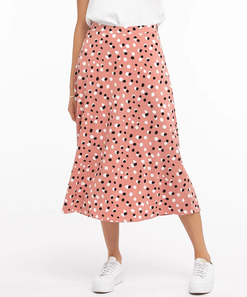 Bias Cut Midi Skirt