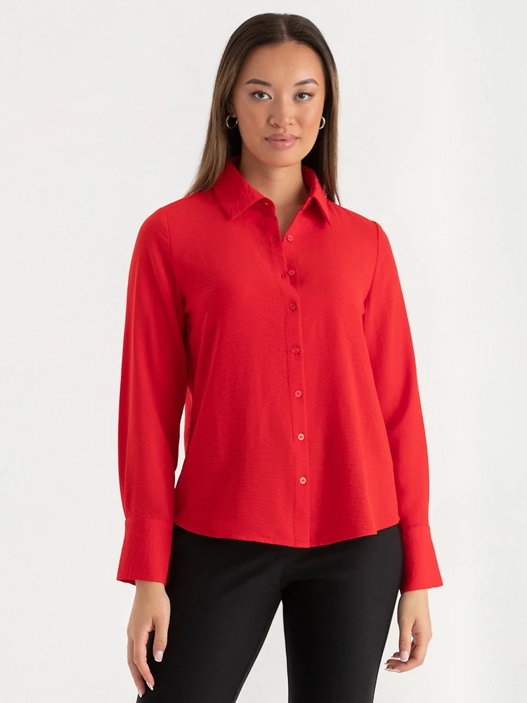 Nicole Textured Button-Down Shirt