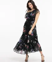 Sleeveless Sheer Ruffle Dress