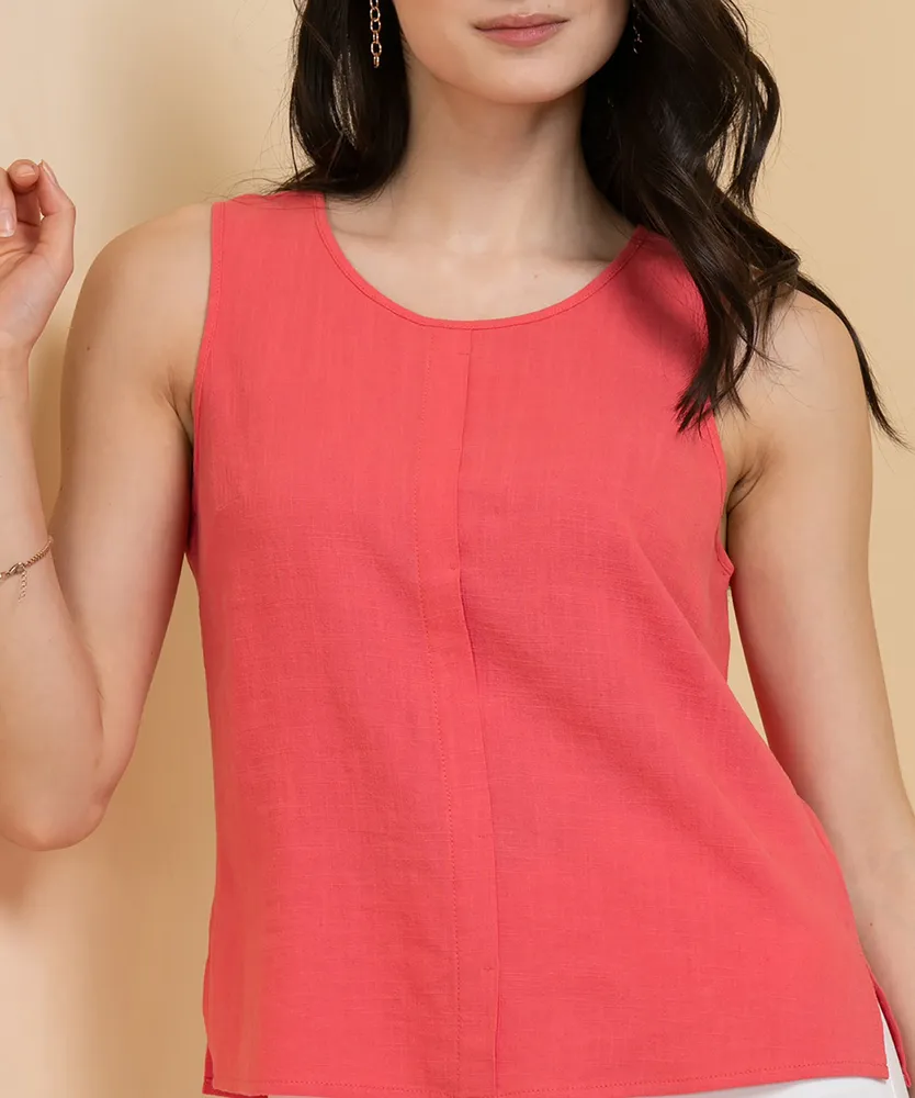 Sleeveless Linen Blouse