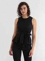 Peplum Top with Tie