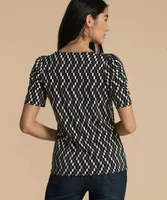Puff Sleeve Square Neck Top