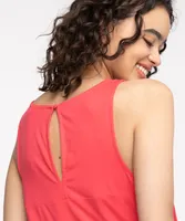 EcoVero™ Sleeveless Crochet Trim Tank