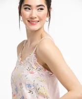Ruffled Challis Tank Top