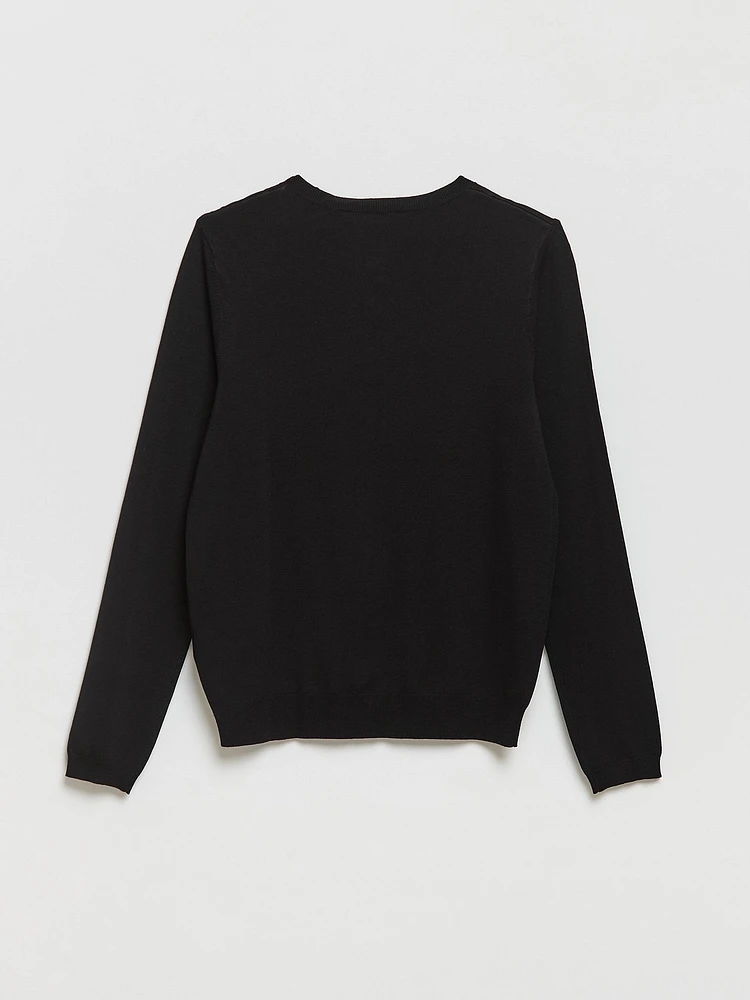 Crew Neck Cardigan