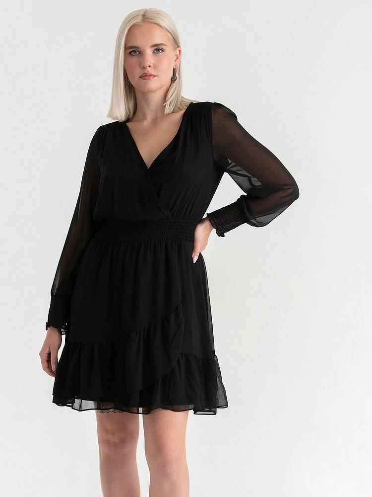 Nova Chiffon Smocked Mini Dress