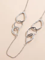 Long Necklace with Chain Link Inserts