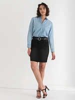 Denim Pencil Skirt