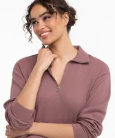 Quarter Zip Waffle Top