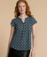Extend Sleeve Henley Blouse