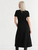 Short Sleeve Midi Dress