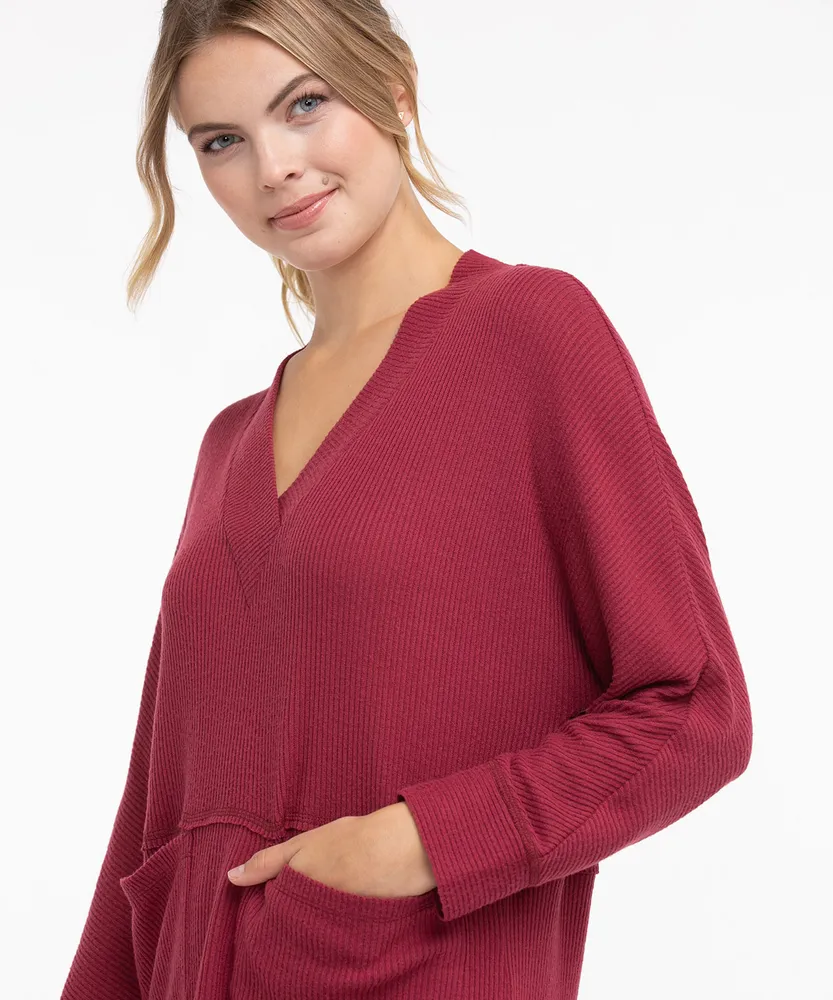 Split Neck Tunic Top
