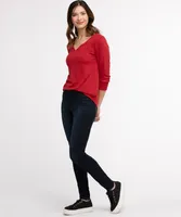 Eco-Friendly Notch Neck Hacci Top