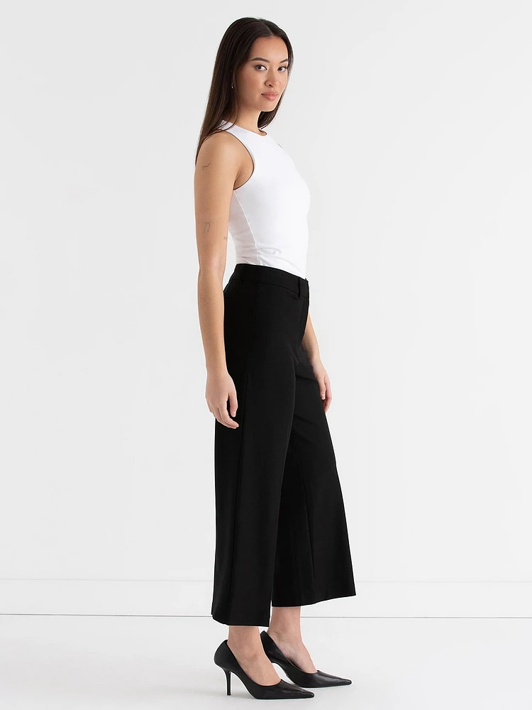 Weslee Wide Crop Pant Luxe Ponte