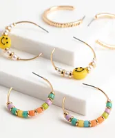 Beaded Hoop Earring 3-Pack