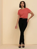 Lydia Short Sleeve Button-Back Blouse