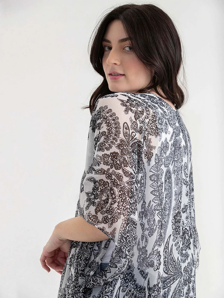 Bandana Print Ruana
