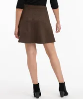 Faux Suede Flippy Skirt