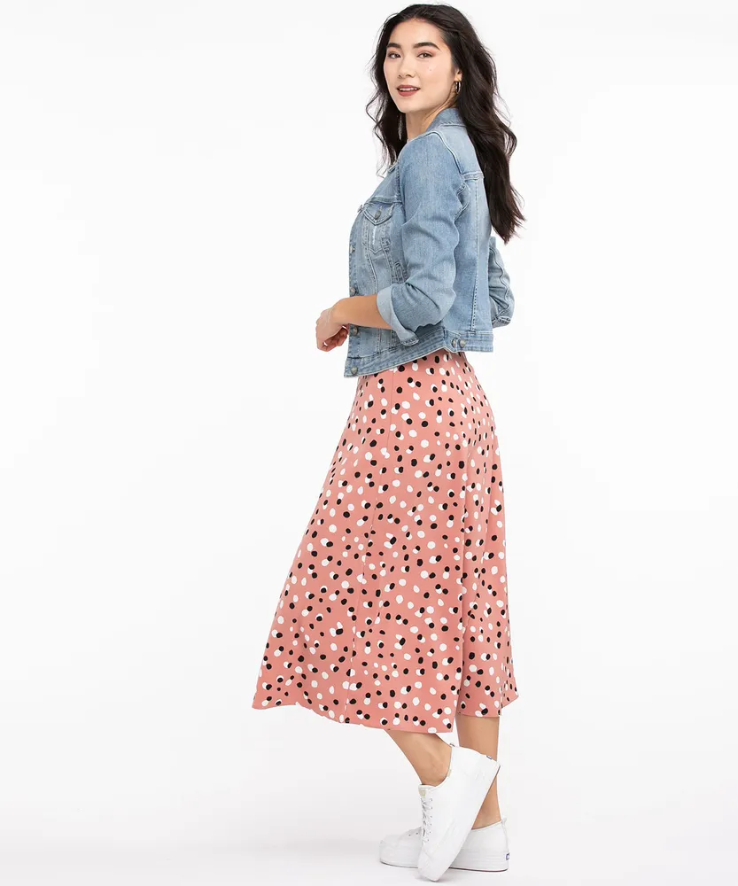 Bias Cut Midi Skirt