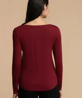 Eco-Friendly Mesh-Lined Square Neck Top