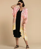 Bright Paisley Print Ruana