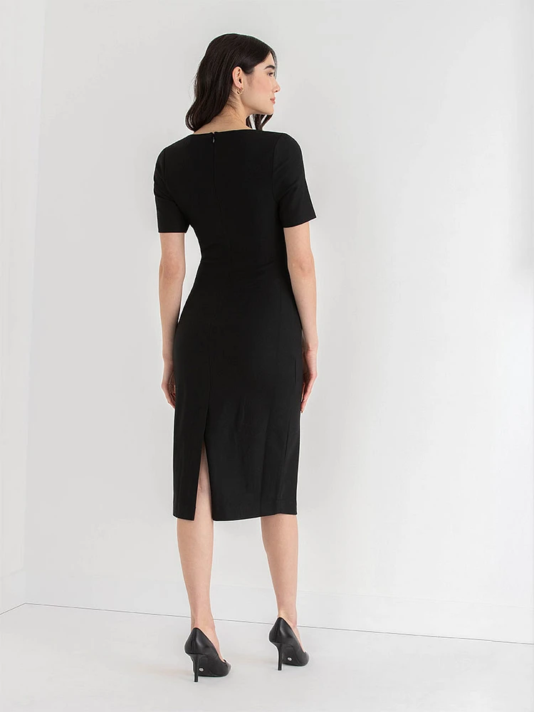 Luna Boatneck Dress Luxe Ponte