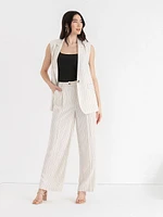 Classic Mid-Length Linen Vest
