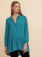 Tunic Shirt with Ruffle Detail