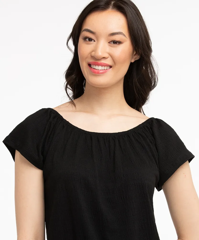 Eco-Friendly On/Off Shoulder Top
