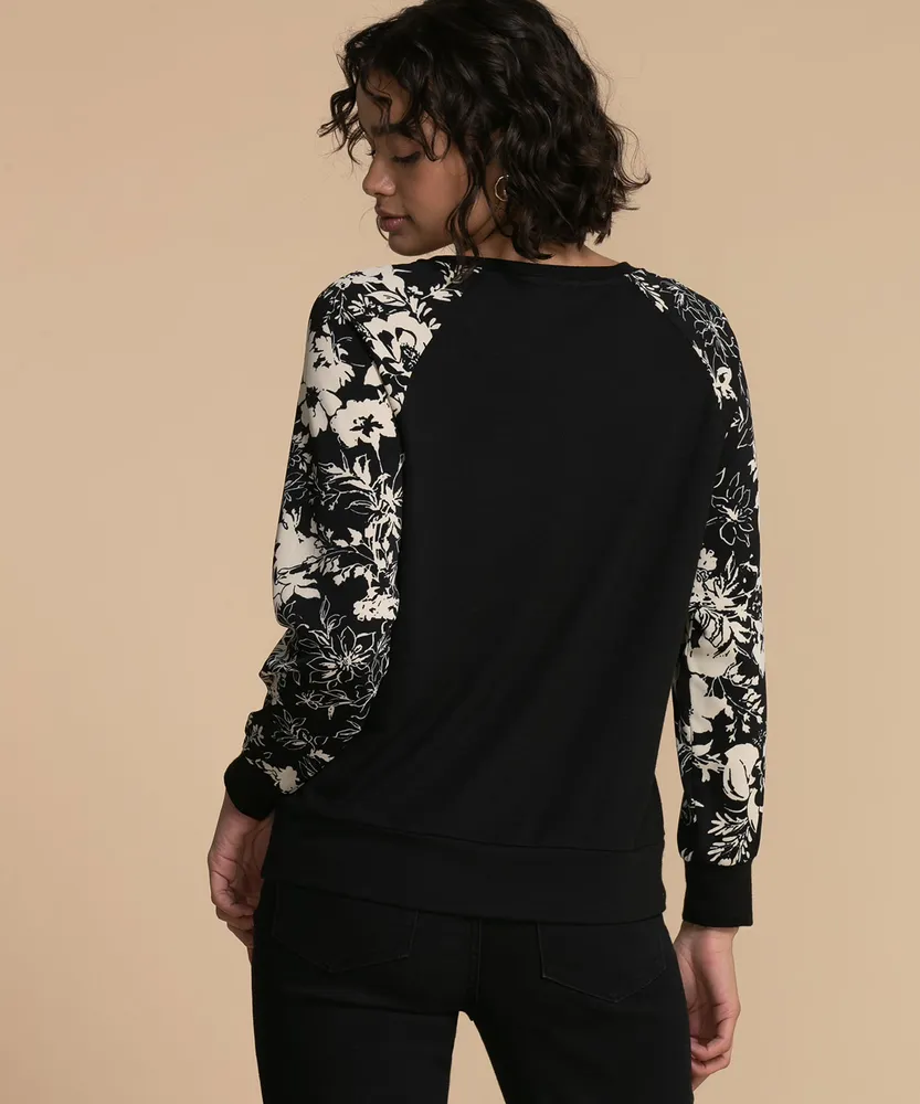 Printed Sleeve Sweatshirt