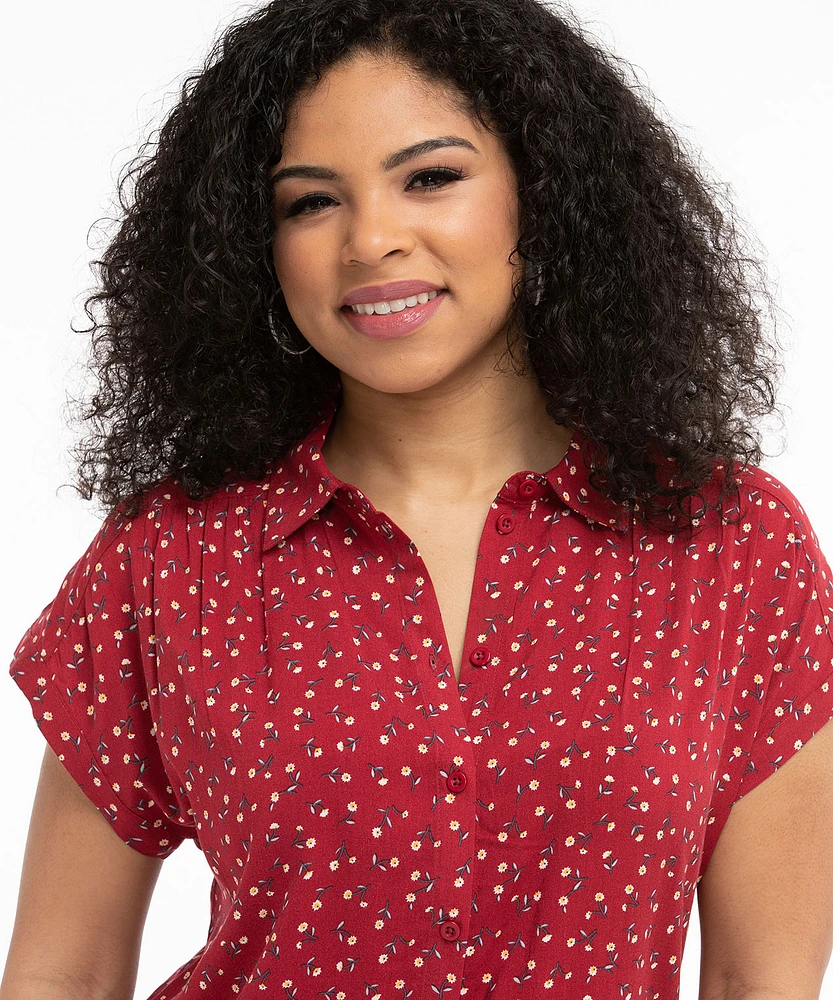 Extended Sleeve Collared Shirt