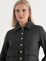 Cropped Felt Jacket