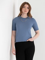 Cashmere Blend Crew Neck Sweater