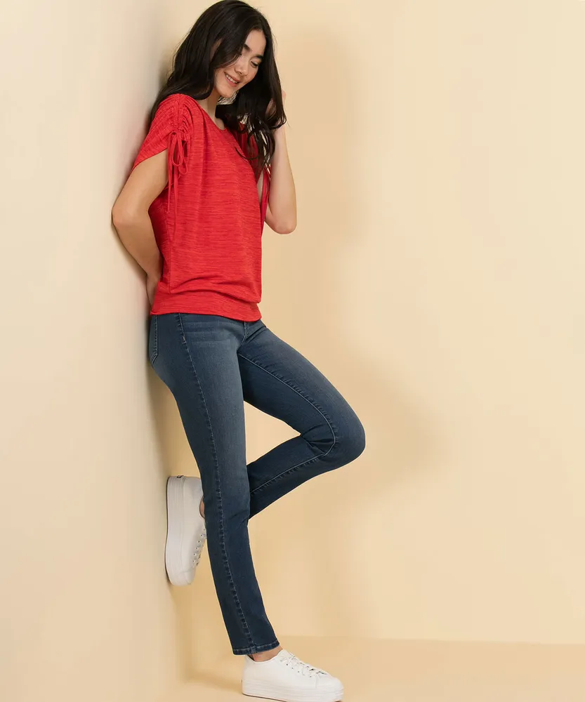 Top with Drawstring Shoulders