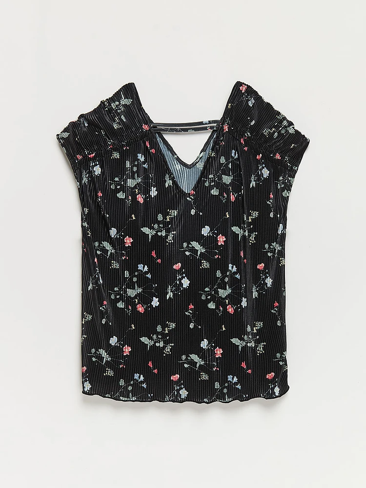 Plisse Extend Sleeve Top