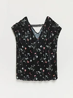 Plisse Extend Sleeve Top
