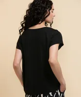 Crochet Linen Extended Sleeve Tee