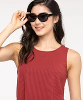 Sleeveless Scoop Neck Swing Top