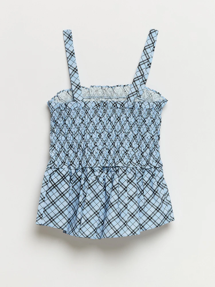 Cropped Poplin Blouse