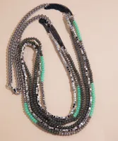 Long Layered Beaded Necklace