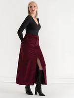 Corduroy Maxi Skirt