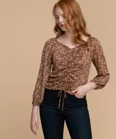 Ripe Long Sleeve Ruched Front Top