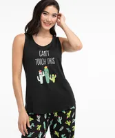 Cactus Scoop Neck Pajama Tank