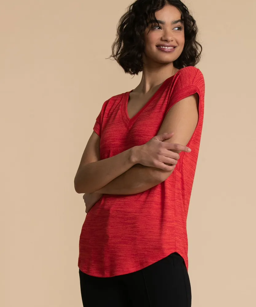 Extend V-Neck Hacci T-Shirt