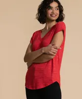 Extend V-Neck Hacci T-Shirt