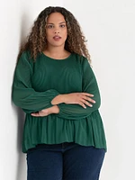 Long Sleeve Release Pleat Blouse