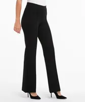 Ponte Flare Leg Pintuck Pant