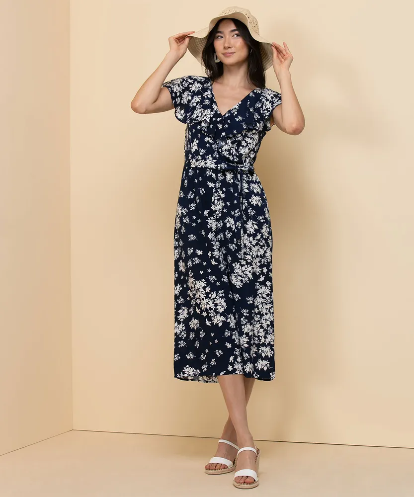 Ruffle Sleeve Jumpsuit by Luxology