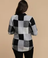 Buffalo Check Mock Neck Sweater