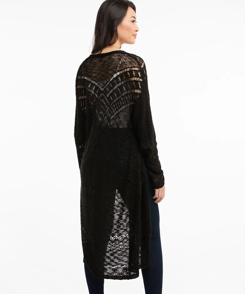 Open Stitch Pointelle Cardigan